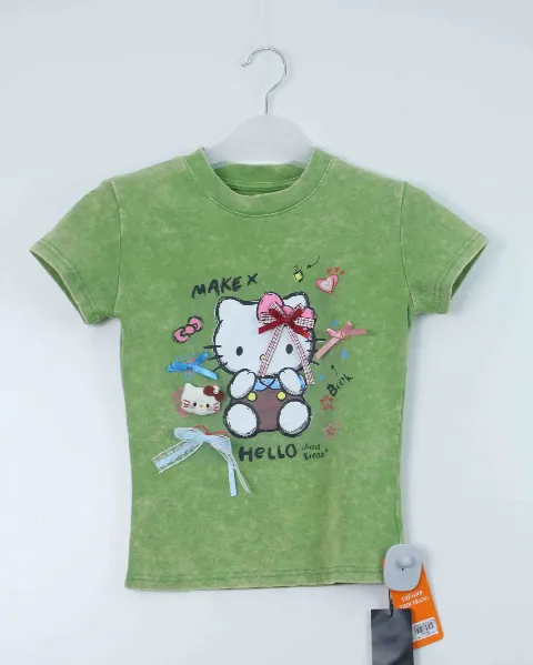 Áo phông croptop nữ Teen 552-3 xanh H27.2026.2